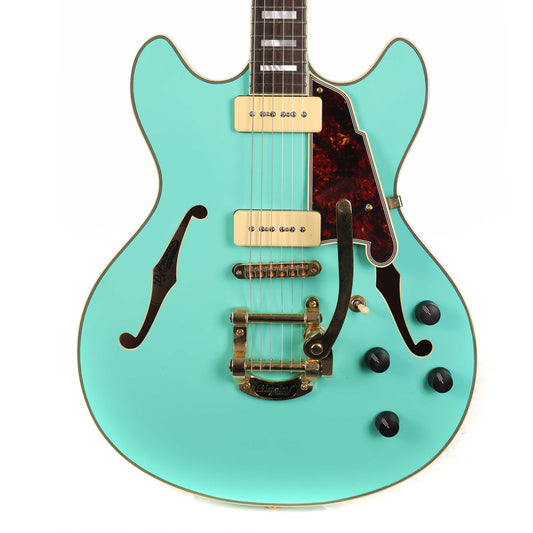 D'Angelico Excel DC Shoreline Semi-Hollow Bigsby Surf Green 2017